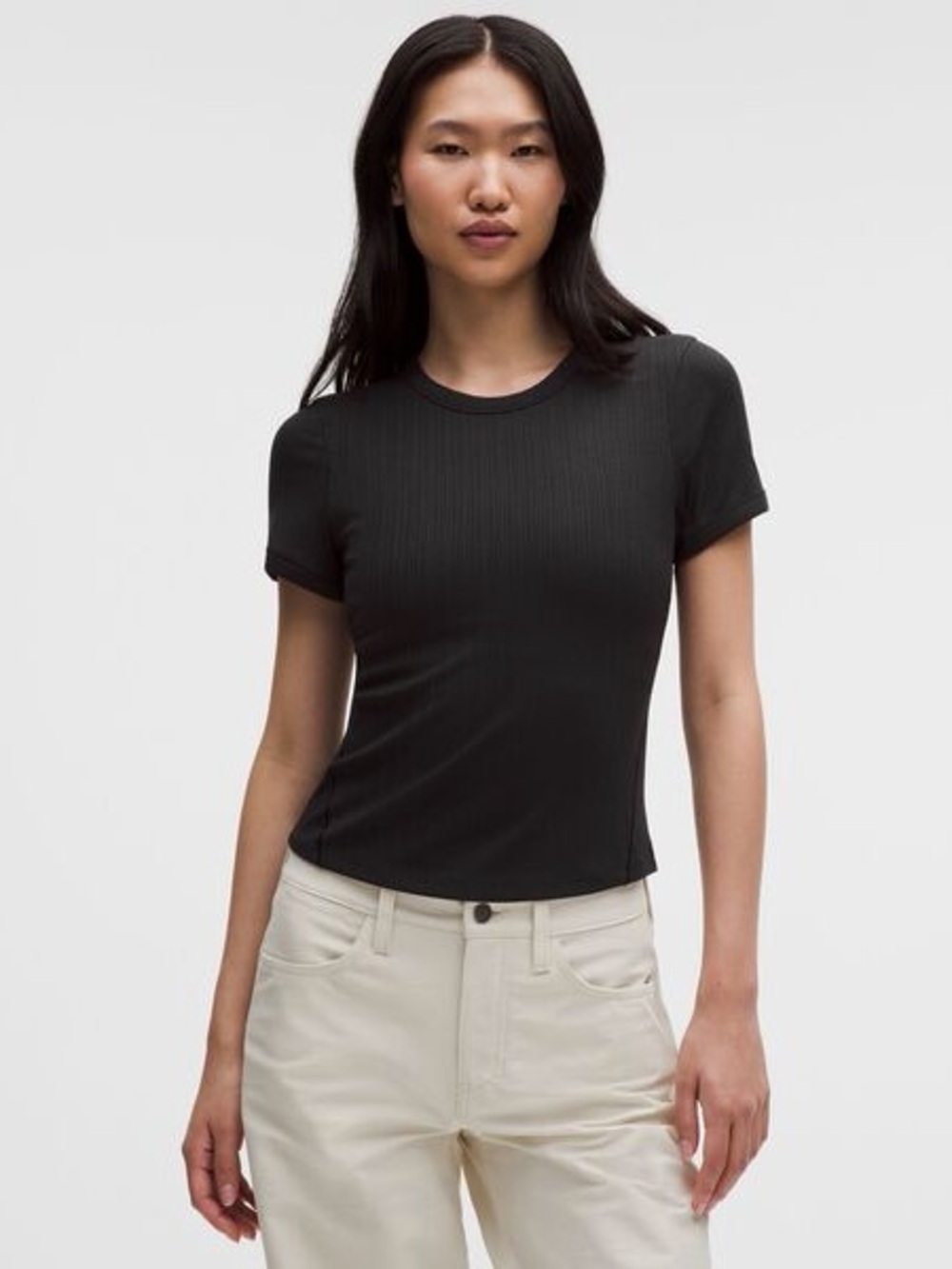 Lululemon Hold Tight Micro Rib Straight Hem Tee